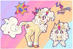Size: 1800x1200 | Tagged: safe, artist:catboycrimez, imported from derpibooru, oc, oc:party popper, pony, unicorn, female, mare, reference sheet, solo