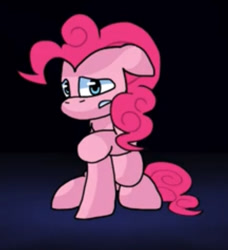 Size: 1244x1363 | Tagged: safe, artist:mysticfox, imported from derpibooru, pinkie pie, earth pony, pony, floppy ears, friday night funkin', phantasm (song), sad, scared, sitting, solo, terrified, worried