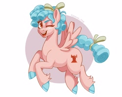 Size: 2500x2000 | Tagged: safe, artist:zendora, artist:zendora_tpw, imported from derpibooru, cozy glow, pegasus, pony, female, filly, foal, one eye closed, open mouth, open smile, smiling, solo, wink