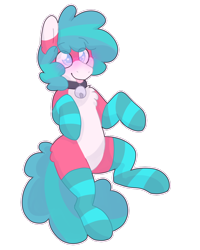 Size: 800x1000 | Tagged: safe, artist:puppie, imported from derpibooru, oc, oc only, oc:snowby, earth pony, bell, bell collar, clothes, collar, cute, simple background, socks, solo, striped socks, transparent background