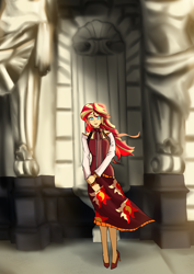 Size: 2480x3508 | Tagged: source needed, safe, artist:zeng_shuai_qi, imported from derpibooru, sunset shimmer, human, equestria girls, photo, solo