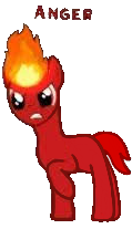 Size: 119x207 | Tagged: safe, artist:blitsazalisdash, edit, imported from derpibooru, earth pony, pony, anger (inside out), angry, fire, frown, inside out, male, mane of fire, ponified, raised hoof, simple background, stallion, text, transparent background