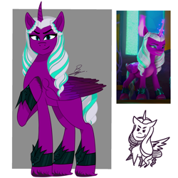 Size: 2000x2000 | Tagged: safe, artist:benzayngcup, imported from derpibooru, screencap, opaline arcana, alicorn, pony, spoiler:g5, spoiler:my little pony: make your mark, spoiler:my little pony: make your mark chapter 2, spoiler:myms01e03, doodle, g5, my little pony: make your mark, my little pony: make your mark chapter 2, portrait of a princess, solo