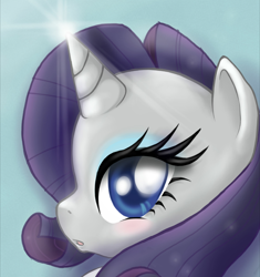 Size: 968x1028 | Tagged: safe, artist:feather-ponyart, imported from derpibooru, rarity, pony, unicorn, blushing, bust, portrait, solo