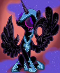 Size: 2225x2699 | Tagged: safe, artist:ja0822ck, imported from derpibooru, nightmare moon, alicorn, meme, solo, the emperor's new groove, when x just right, wing hands, wings