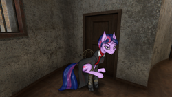 Size: 1920x1080 | Tagged: safe, artist:desperius, imported from derpibooru, twilight sparkle, pony, unicorn, clothes, crossover, game, pathologic, sparkle