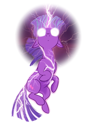 Size: 699x907 | Tagged: safe, twilight sparkle, pony, unicorn, aggie.io, electricity, female, floating, glowing eyes, mare, simple background