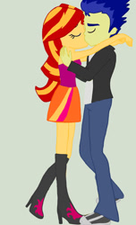 Size: 696x1148 | Tagged: safe, artist:sunriseshimmer1275, imported from derpibooru, flash sentry, sunset shimmer, human, equestria girls, duo, duo male and female, female, flashimmer, jpg, kiss on the lips, kissing, male, shipping, straight