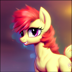 Size: 516x515 | Tagged: safe, imported from derpibooru, earth pony, pony, ai content, ai generated, alternate cutie mark, cute, female, generator:stable diffusion, mare, small resolution, solo