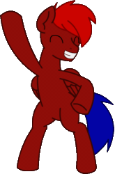 Size: 446x676 | Tagged: safe, artist:jrpsartdesk, imported from derpibooru, oc, oc only, oc:big cupcake, pegasus, pony, animated, bipedal, dancing, eyes closed, gif, male, simple background, solo, stallion, transparent background