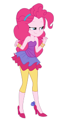 Size: 1900x3176 | Tagged: safe, artist:gmaplay, imported from derpibooru, pinkie pie, human, equestria girls, twilight under the stars, spoiler:eqg series (season 2), bare shoulders, simple background, sleeveless, solo, transparent background