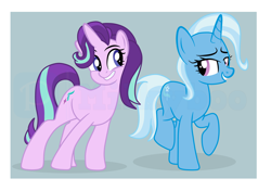 Size: 7280x5112 | Tagged: safe, artist:milkyboo898, imported from derpibooru, starlight glimmer, trixie, pony, unicorn, cute, duo, female, lesbian, shipping, startrix