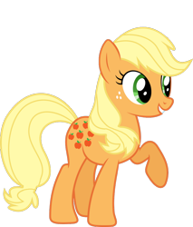 Size: 824x969 | Tagged: safe, artist:foxyfell1337, imported from derpibooru, applejack (g1), pony, g1, g1 to g4, g4, generation leap, simple background, solo, transparent background