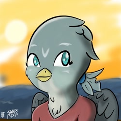 Size: 1080x1080 | Tagged: safe, artist:pwnagespartan, imported from derpibooru, gabby, anthro, griffon, solo