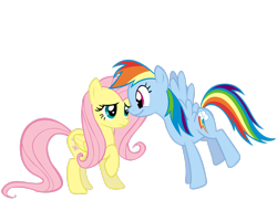 Size: 2738x2190 | Tagged: safe, artist:elboufon, imported from derpibooru, fluttershy, rainbow dash, pegasus, pony, hurricane fluttershy, duo, duo female, female, high res, mare, simple background, transparent background, vector