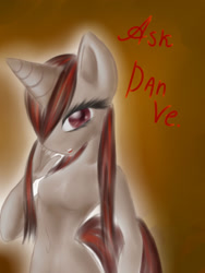 Size: 1200x1600 | Tagged: safe, artist:diankave, imported from derpibooru, oc, oc only, anthro, unicorn, ask, breasts, eyelashes, featureless breasts, female, horn, solo, unicorn oc