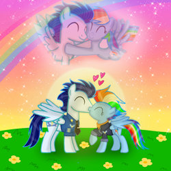 2920589 - safe, artist:mlplary6, rainbow dash, soarin', pegasus