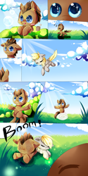 Size: 1000x2000 | Tagged: safe, artist:aquagalaxy, imported from derpibooru, derpy hooves, doctor whooves, time turner, earth pony, pegasus, pony, comic, doctorderpy, female, male, shipping, straight