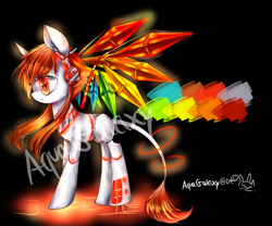 Size: 3000x2500 | Tagged: safe, artist:aquagalaxy, imported from derpibooru, oc, oc only, pony, robot, robot pony, adoptable, black background, headphones, high res, leonine tail, simple background, solo, tail, wings