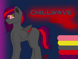 Size: 1600x1200 | Tagged: safe, artist:lennystendhal13, imported from derpibooru, oc, oc:chillwave, pegasus, pony, male, solo, stallion, sunglasses