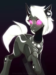 Size: 900x1200 | Tagged: safe, artist:buvanybu, imported from derpibooru, oc, oc only, pony, robot, robot pony, solo