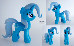 Size: 2200x1385 | Tagged: safe, artist:meplushyou, imported from derpibooru, trixie, pony, unicorn, female, irl, mare, photo, plushie, solo