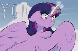 Size: 700x462 | Tagged: safe, artist:kisselmr, imported from derpibooru, twilight sparkle, alicorn, advertisement, anime, commission, female, mare, solo, twilight sparkle (alicorn), your character here