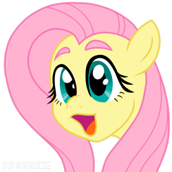 Size: 3500x3500 | Tagged: safe, artist:yumkandie, imported from derpibooru, fluttershy, pony, bust, emoji, high res, open mouth, pogchamp, poggers, portrait, simple background, solo, transparent background