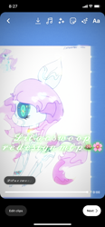 Size: 828x1792 | Tagged: safe, artist:enperry88, imported from derpibooru, lilac swoop, earth pony, coat markings, female, flower, friendship student, jewelry, mare, multicolored hair, multicolored mane, multicolored tail, necklace, redesign, socks (coat markings), solo, sparkles, tail