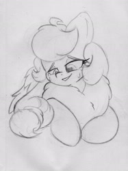 Size: 2257x3011 | Tagged: safe, artist:zemer, imported from derpibooru, oc, oc:feather belle, pegasus, chest fluff, fluffy, monochrome, teary eyes, traditional art