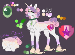 Size: 1280x948 | Tagged: safe, artist:malinraf1615, imported from derpibooru, sweetie belle, pony, chest fluff, older, reference sheet, solo, the cmc's cutie marks, unshorn fetlocks