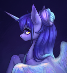 Size: 2400x2600 | Tagged: safe, artist:inarimayer, imported from derpibooru, oc, oc only, alicorn, pony, alicorn oc, horn, solo, wings