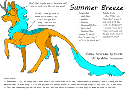 Size: 1149x835 | Tagged: safe, artist:viisrah, edit, editor:adamleisemann, imported from derpibooru, oc, oc:summer breeze (kirin), kirin, explicit links in description, female, kirin beer is pee, kirin oc, mare, profile, valley girl