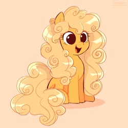 Size: 2163x2163 | Tagged: safe, artist:syrupyyy, imported from derpibooru, oc, oc only, oc:orange delight, earth pony, pony, cute, not applejack, ocbetes, solo