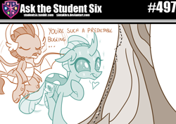 Size: 800x563 | Tagged: safe, artist:sintakhra, imported from derpibooru, ocellus, smolder, ant, changedling, changeling, dragon, insect, tumblr:studentsix, bandana, cute, diaocelles, eyes closed, heart, post-it, sparkles, tree