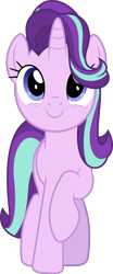 Size: 3000x7214 | Tagged: safe, artist:dashiesparkle, imported from derpibooru, starlight glimmer, pony, unicorn, uncommon bond, .svg available, absurd resolution, cute, female, glimmerbetes, mare, raised hoof, simple background, smiling, solo, transparent background, vector