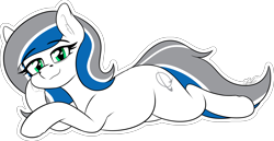 Size: 2233x1149 | Tagged: safe, artist:seafooddinner, imported from derpibooru, oc, oc only, oc:boeingpone, earth pony, pony, draw me like one of your french girls, female, lidded eyes, looking at you, lying down, mare, simple background, solo, transparent background