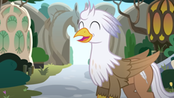 Size: 1280x720 | Tagged: safe, artist:mlp-silver-quill, imported from derpibooru, oc, oc:silver quill, hippogriff, after the fact, after the fact:griffs galore!, cute, mount aris, ocbetes, this will end in pain