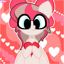 Size: 2000x2000 | Tagged: safe, artist:arche, imported from derpibooru, angel wings, oc, pegasus, pony, bow, eye clipping through hair, hair bow, pegasus oc, solo