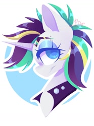 Size: 1050x1414 | Tagged: safe, artist:mrptheartist, imported from derpibooru, rarity, alternate hairstyle, profile, punk, raripunk, simple background, solo, white background