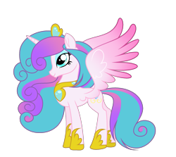 Size: 2135x1908 | Tagged: safe, artist:galaxyswirlsyt, imported from derpibooru, princess flurry heart, pony, colored wings, gradient wings, older, simple background, solo, transparent background, wings