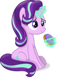 Size: 3150x4285 | Tagged: safe, artist:anime-equestria, imported from derpibooru, starlight glimmer, pony, unicorn, cute, donut, female, food, glimmerbetes, glowing, glowing horn, horn, levitation, magic, mare, simple background, sitting, smiling, solo, telekinesis, transparent background, vector