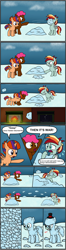 Size: 1280x4866 | Tagged: safe, artist:metal-jacket444, artist:swiftgaiathebrony, imported from derpibooru, oc, oc only, oc:lance twister, oc:solar spell, alicorn, earth pony, colt, comic, commission, fire, fireplace, foal, male, offspring, parent:cheese sandwich, parent:flash magnus, parent:pinkie pie, parent:rainbow dash, parent:sunburst, parent:twilight sparkle, parents:cheesepie, parents:dashmagnus, parents:twiburst, reference, snow, snowball, snowball effect, snowball fight, spongebob reference, spongebob squarepants, trio