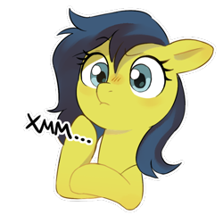 Size: 512x512 | Tagged: safe, artist:anotherdeadrat, oc, oc only, pony, female, mare, simple background, thinking, transparent background