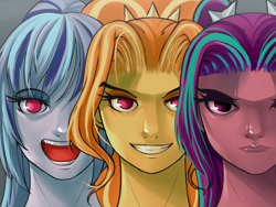 Size: 1600x1200 | Tagged: safe, artist:m@k, imported from derpibooru, adagio dazzle, aria blaze, sonata dusk, equestria girls, rainbow rocks