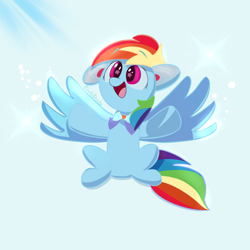 Size: 4000x4000 | Tagged: safe, artist:candydoucky, imported from derpibooru, rainbow dash, pegasus, pony, awesome, cute, dashabetes, solo, spoilers for another series