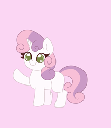 Size: 2143x2457 | Tagged: safe, artist:cinematic-fawn, imported from derpibooru, sweetie belle, pony, unicorn, heart, heart eyes, pink background, simple background, smiling, solo, waving, wingding eyes