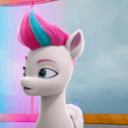 Size: 600x600 | Tagged: safe, imported from derpibooru, screencap, zipp storm, pegasus, pony, animated, cropped, female, g5, gif, mare, my little pony: make your mark, my little pony: make your mark chapter 1, reaction image, solo