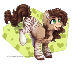 Size: 964x828 | Tagged: safe, artist:gela98, imported from derpibooru, oc, oc only, hybrid, pony, zony, chest fluff, ear fluff, simple background, smiling, transparent background