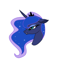 Size: 1117x1147 | Tagged: safe, artist:erkints, imported from derpibooru, princess luna, alicorn, pony, bust, crown, female, jewelry, mare, regalia, vector